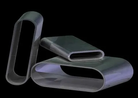 Oval cross-section tubes