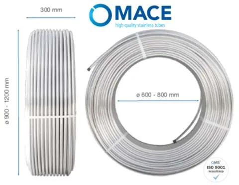 Stainless steel tube coils