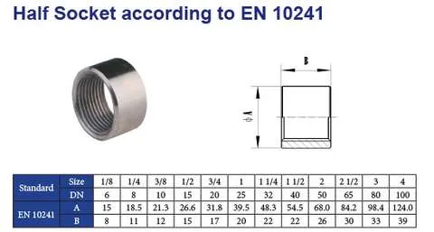 Half Socket acc. to EN 10241