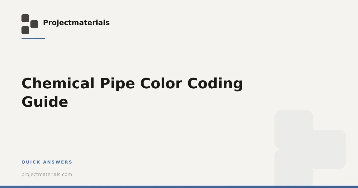 Chemical Pipe Color Coding Guide | Projectmaterials