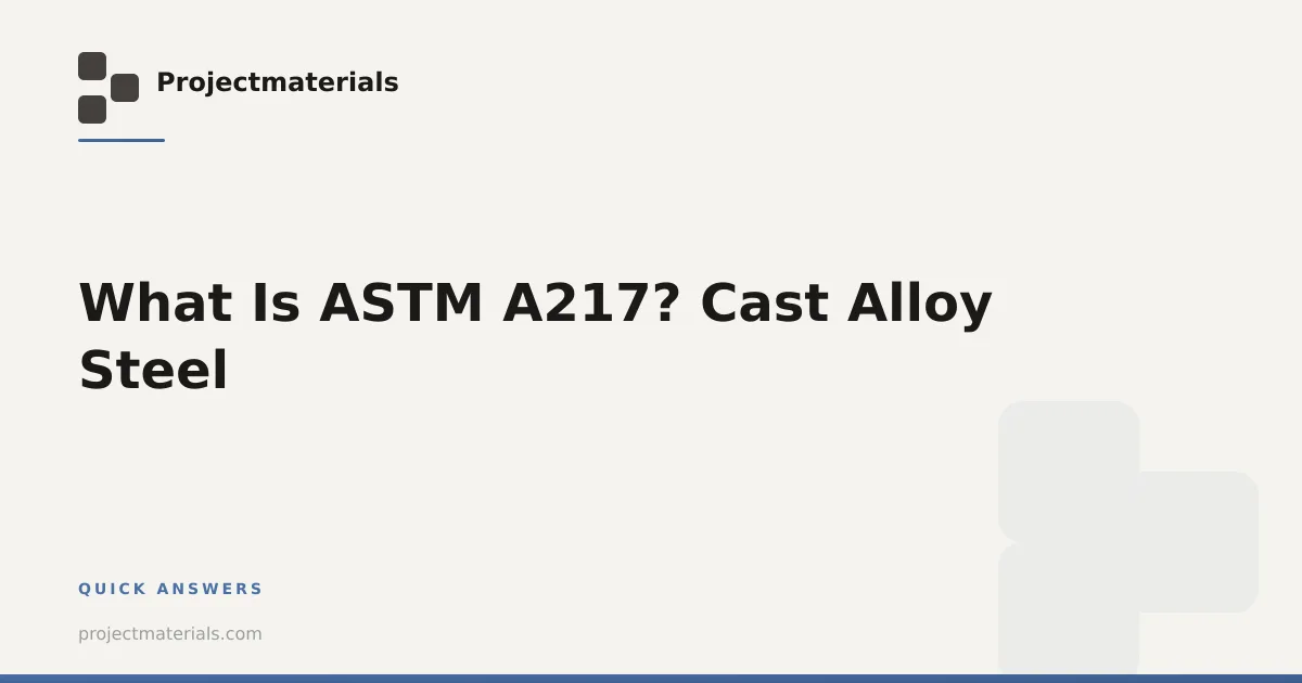 What Is ASTM A217? Cast Alloy Steel | Projectmaterials